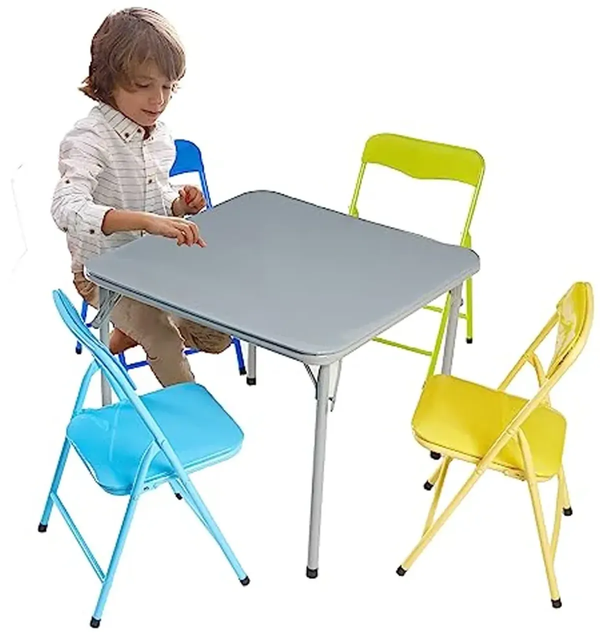 Heritage Kids 5Piece Table & Chair Set, Blue, 5 Piece