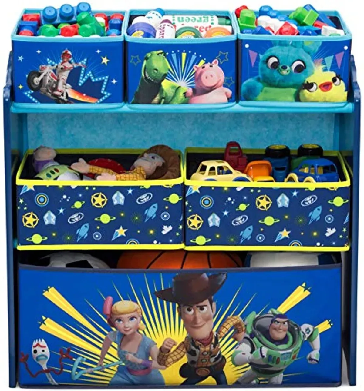 Disney/Pixar Toy Story 4 6 Bin Design and Store Toy Organizer by Delta Children