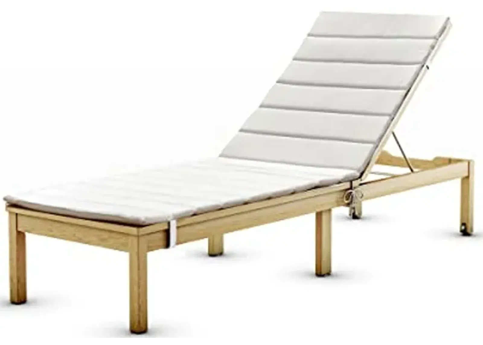 Amazonia Regatta Patio Chaise Lounger | Durable outdoor furniture with Teak Finish | Grey Cushion