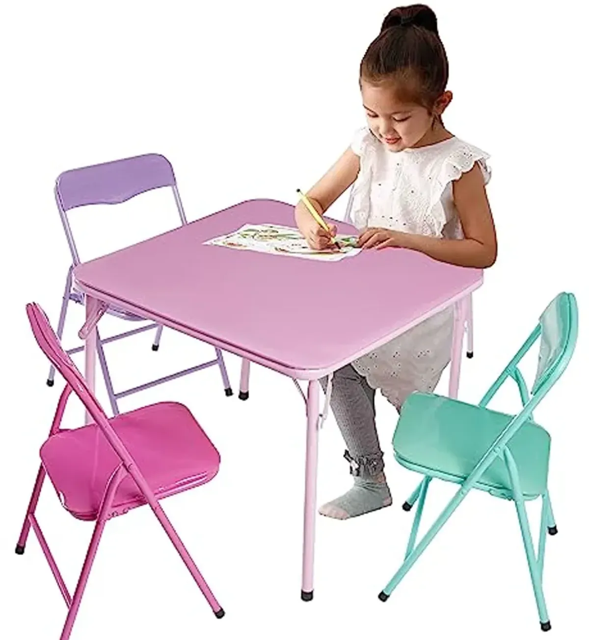 Heritage Kids 5Piece Table & Chair Set, Pink