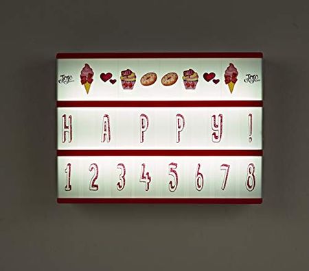 JoJo Siwa LED Cinema Lightbox Message Board, 12.9" L x 9" H x 2" W, Pink