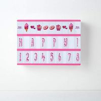 JoJo Siwa LED Cinema Lightbox Message Board, 12.9" L x 9" H x 2" W, Pink