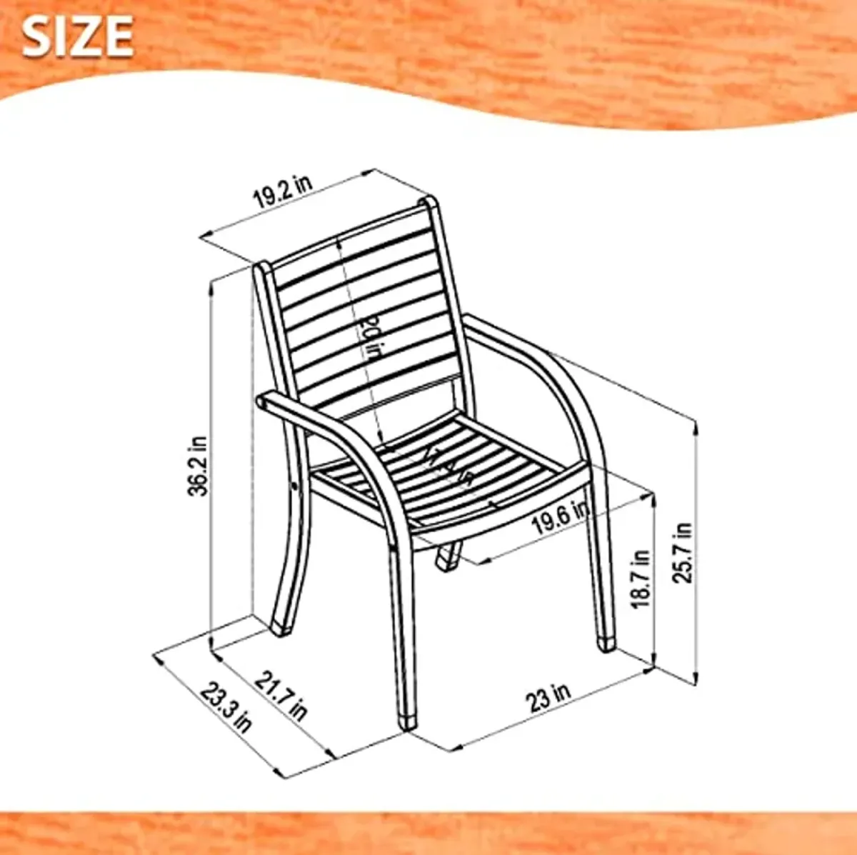 Amazonia Spiaggia 5 Piece Extendable Patio Dining Set | Teak Finish and Stackable Chairs| Durable and Ideal for Outdoors