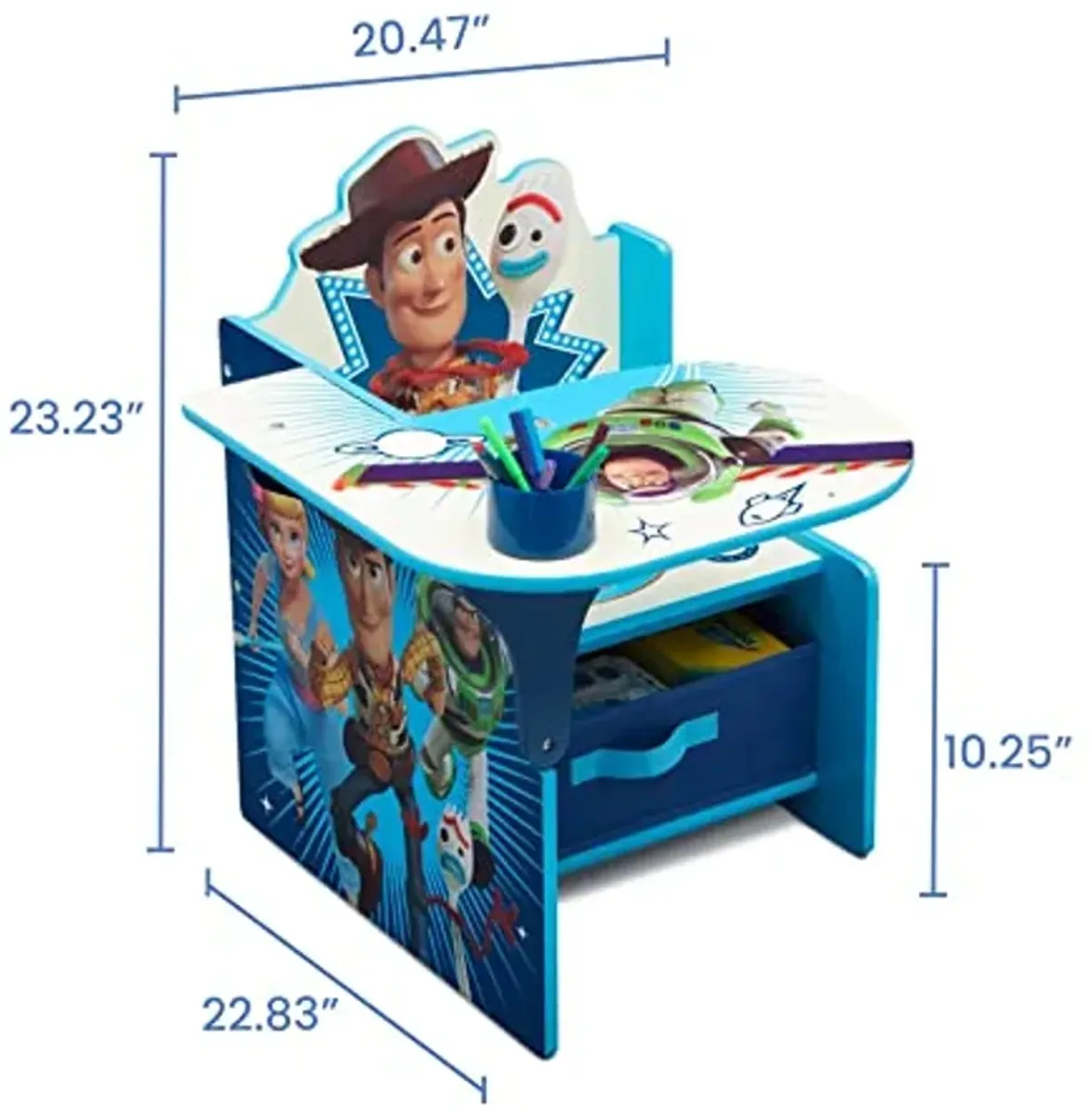 Delta Children Chair Desk with Storage Bin, Toy Story 4