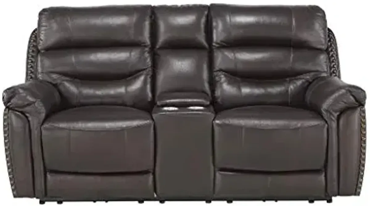 Homelegance 78" Power Double Reclining Loveseat, Brown