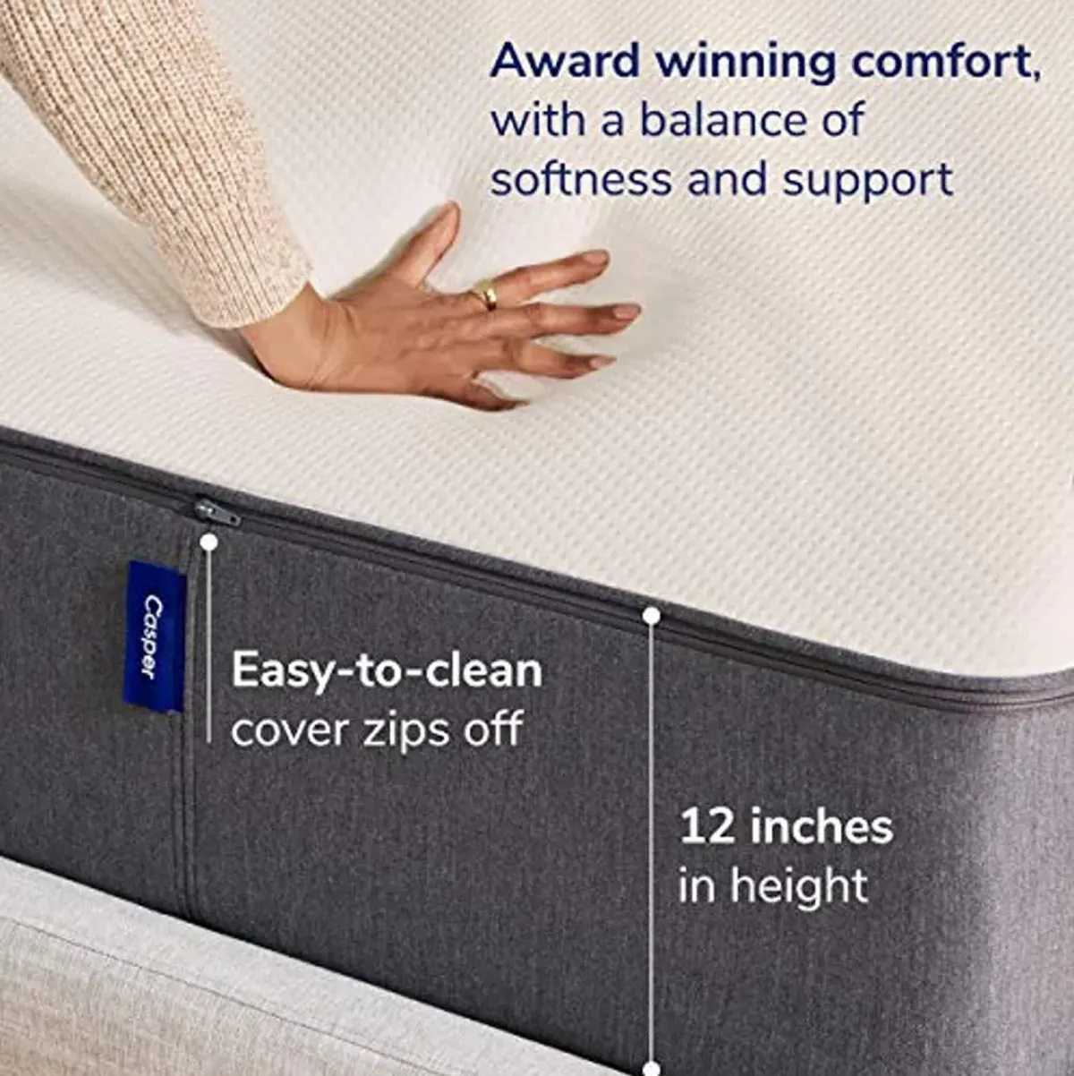 Casper Original Foam Queen Mattress, 2019 Model