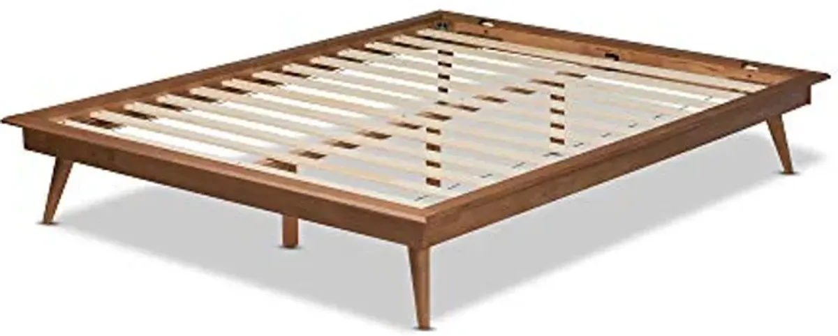 Baxton Studio Bed Frame, Queen, Brown