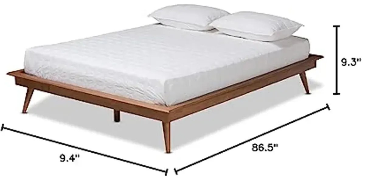 Baxton Studio Bed Frame, Queen, Brown