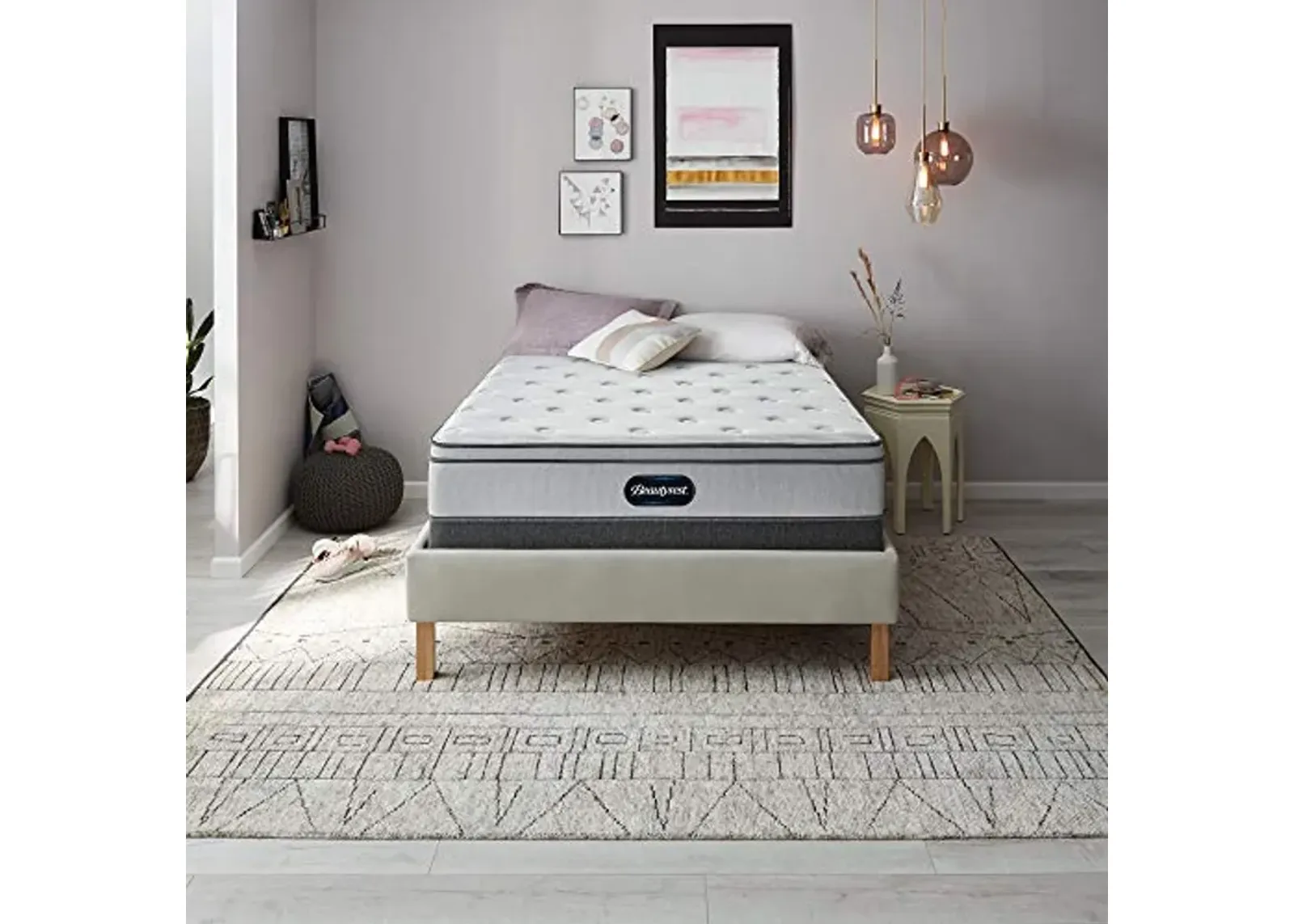 Beautyrest BR800 12 inch Plush Euro Top Mattress, Queen, Mattress Only