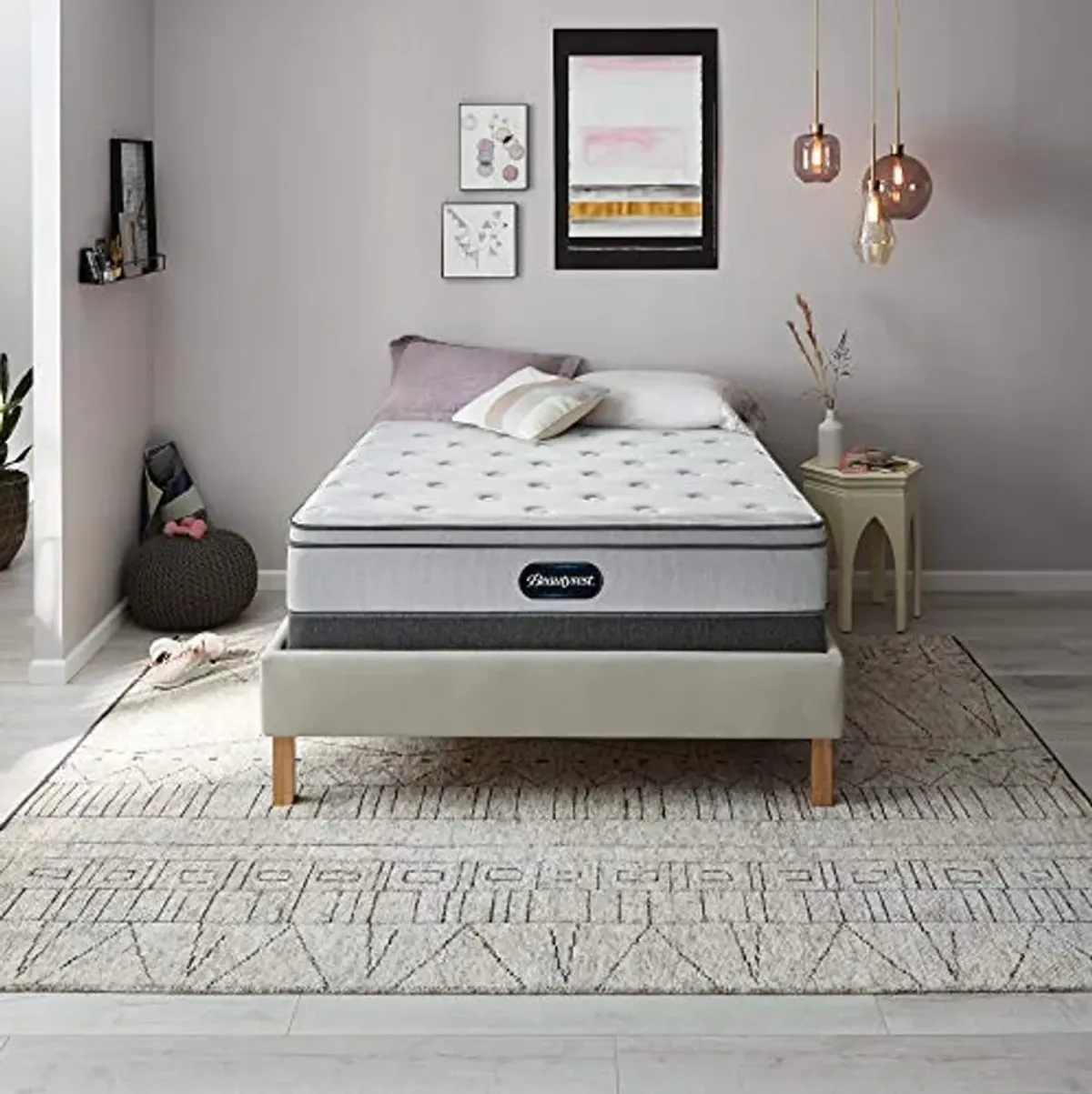 Beautyrest BR800 12 inch Plush Euro Top Mattress, Queen, Mattress Only