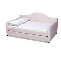 Baxton Studio Daybeds, Queen, Light Pink