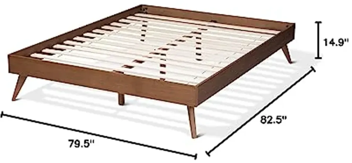 Baxton Studio Bed Frame, King, Brown