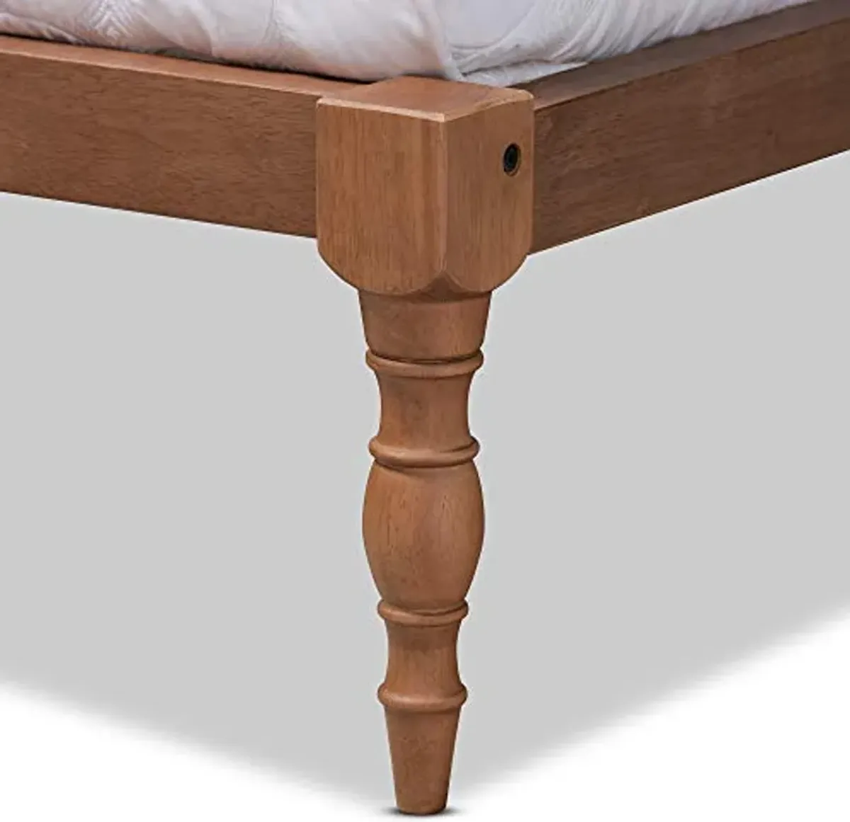 Baxton Studio Bed Frame, Double, Brown