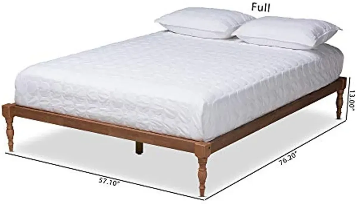 Baxton Studio Bed Frame, Double, Brown