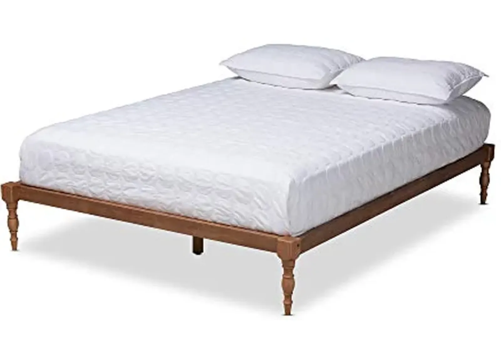 Baxton Studio Bed Frame, Double, Brown