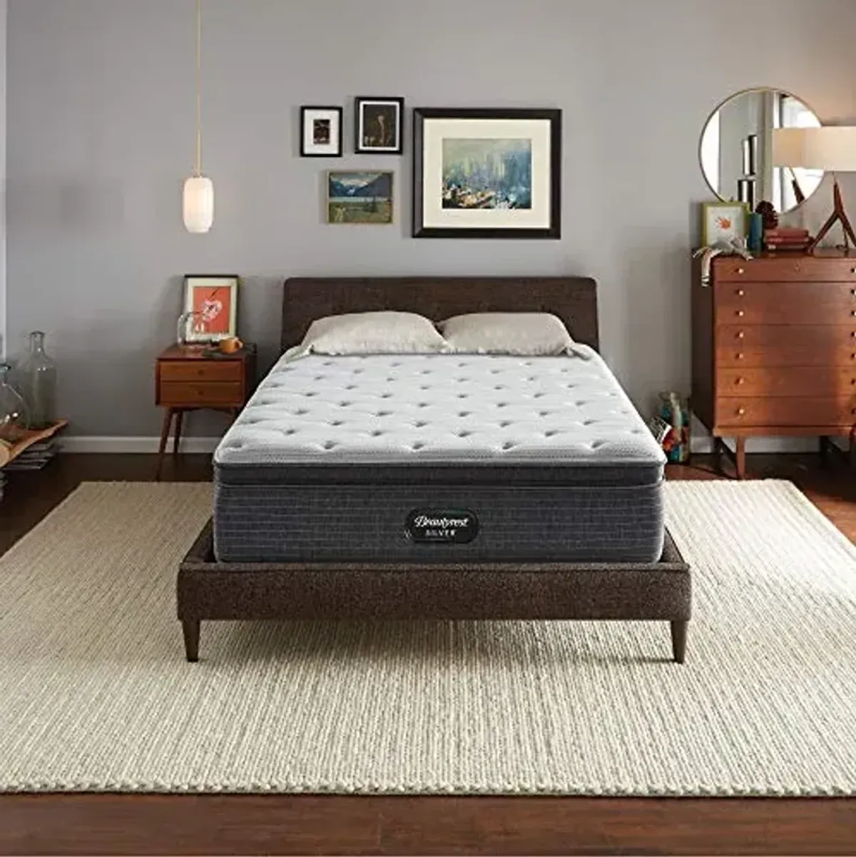 Beautyrest Silver BRS900 15 inch Medium Pillow Top Mattress, Cal King, Mattress Only