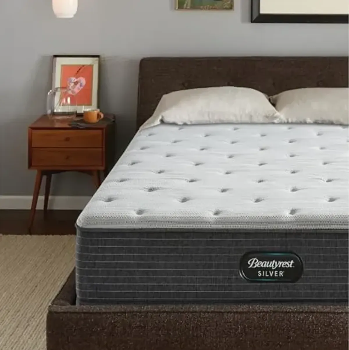 Beautyrest Silver BRS900 12.25” Plush Twin Mattress, Cooling Technology, Supportive, CertiPUR-US, 100-Night Sleep Trial, 10-Year Limited Warranty, White