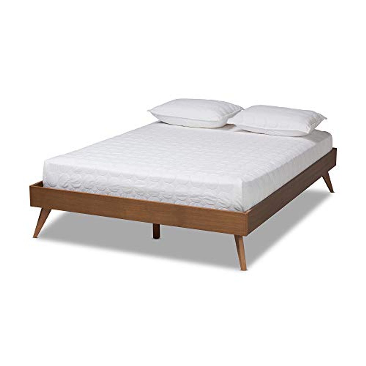 Baxton Studio Bed Frame, Double, Brown