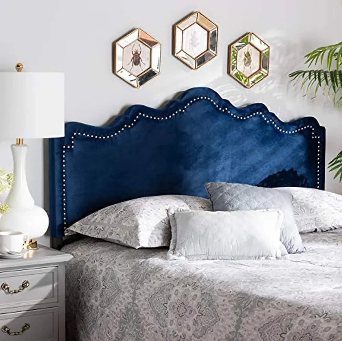 Baxton Studio Headboards, King, Royal Blue