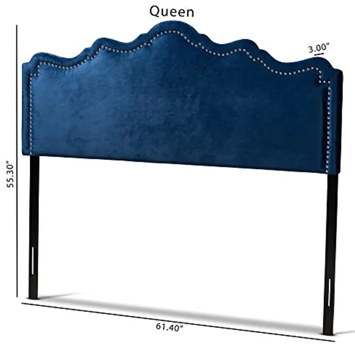 Baxton Studio Headboards, King, Royal Blue