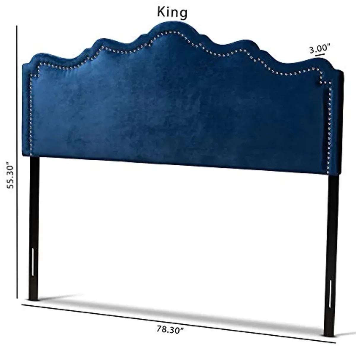 Baxton Studio Headboards, King, Royal Blue