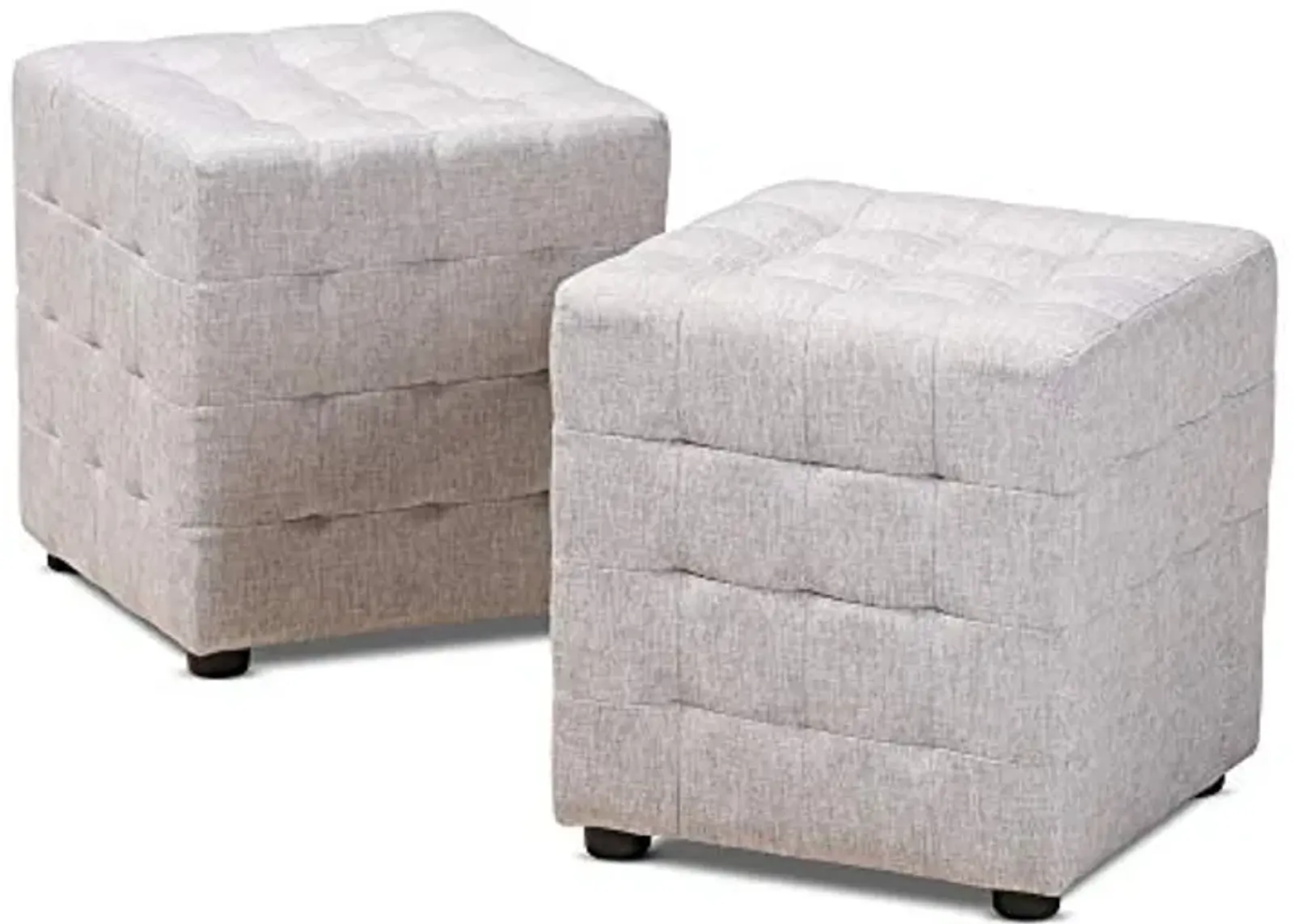 Baxton Studio Ottomans, One Size, Grayish Beige