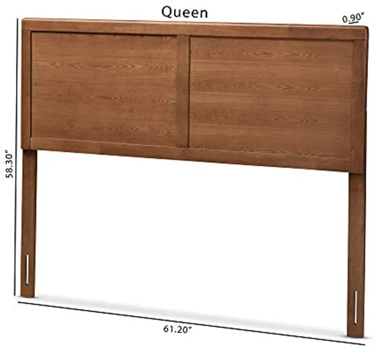 Baxton Studio Headboards, Queen, Ash Walnut