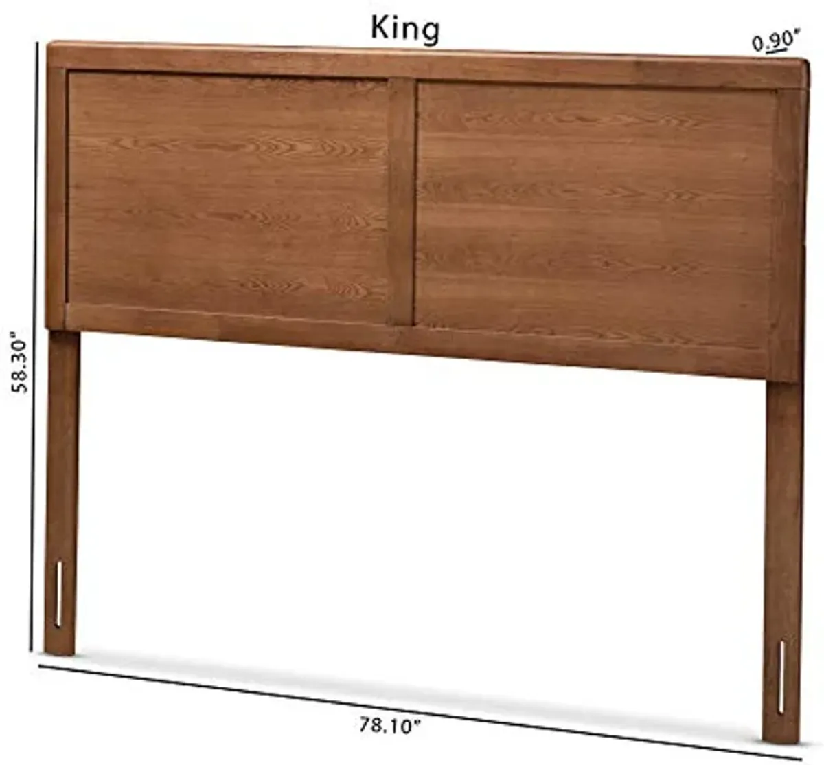 Baxton Studio Headboards, Queen, Ash Walnut