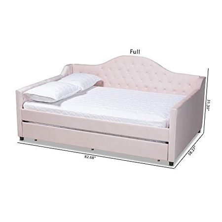 Baxton Studio Daybeds, Full, Light Pink