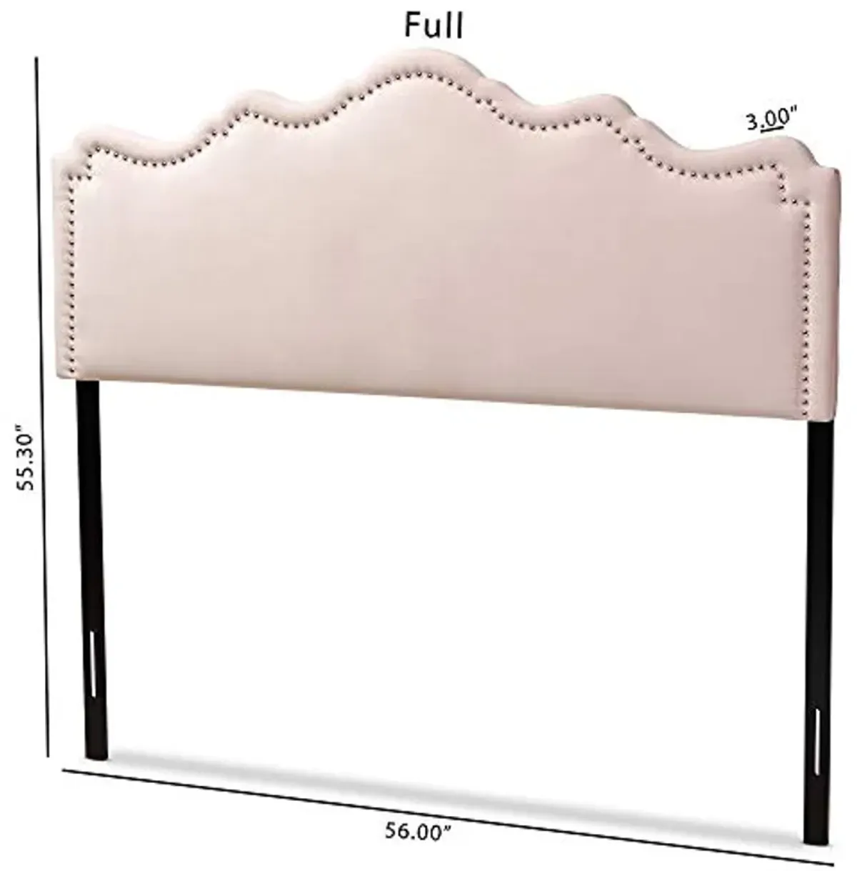 Baxton Studio Headboards, Queen, Light Pink