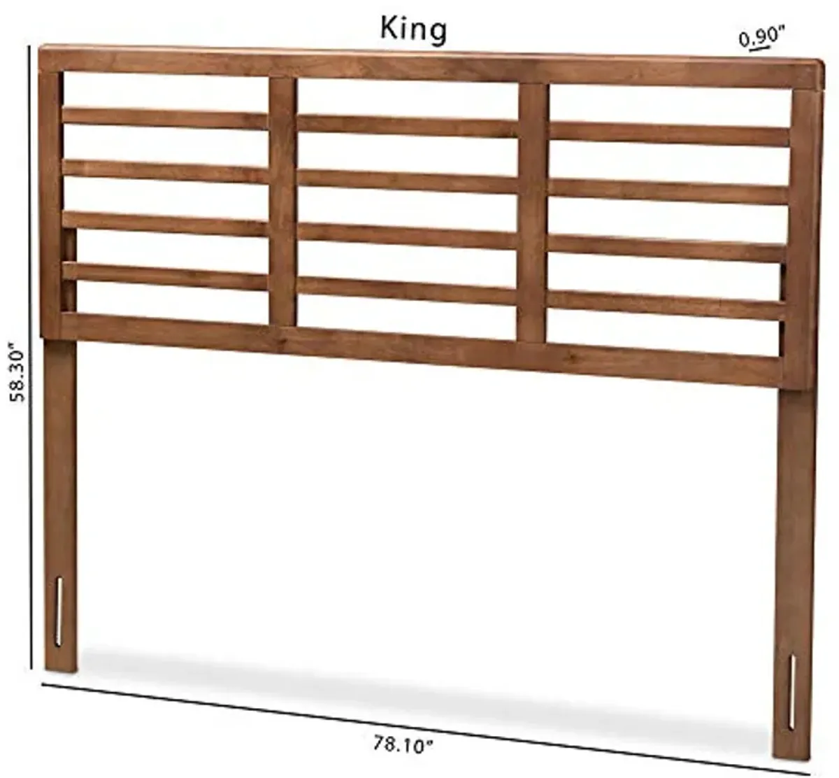 Baxton Studio Headboards, Queen, Ash Walnut