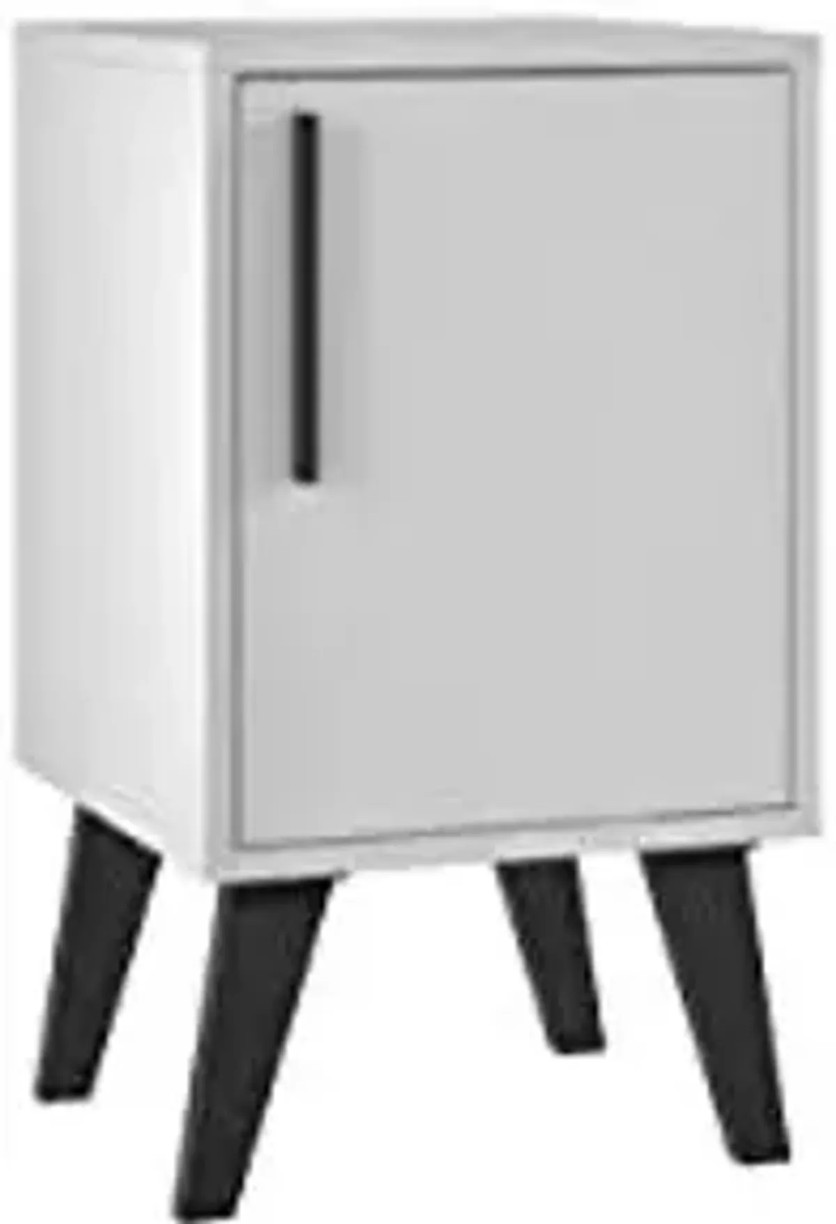 Manhattan Comfort Amsterdam Modern 2 Shelf Living Room Side Table, Matte White