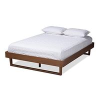 Baxton Studio Bed Frame, Double, Brown