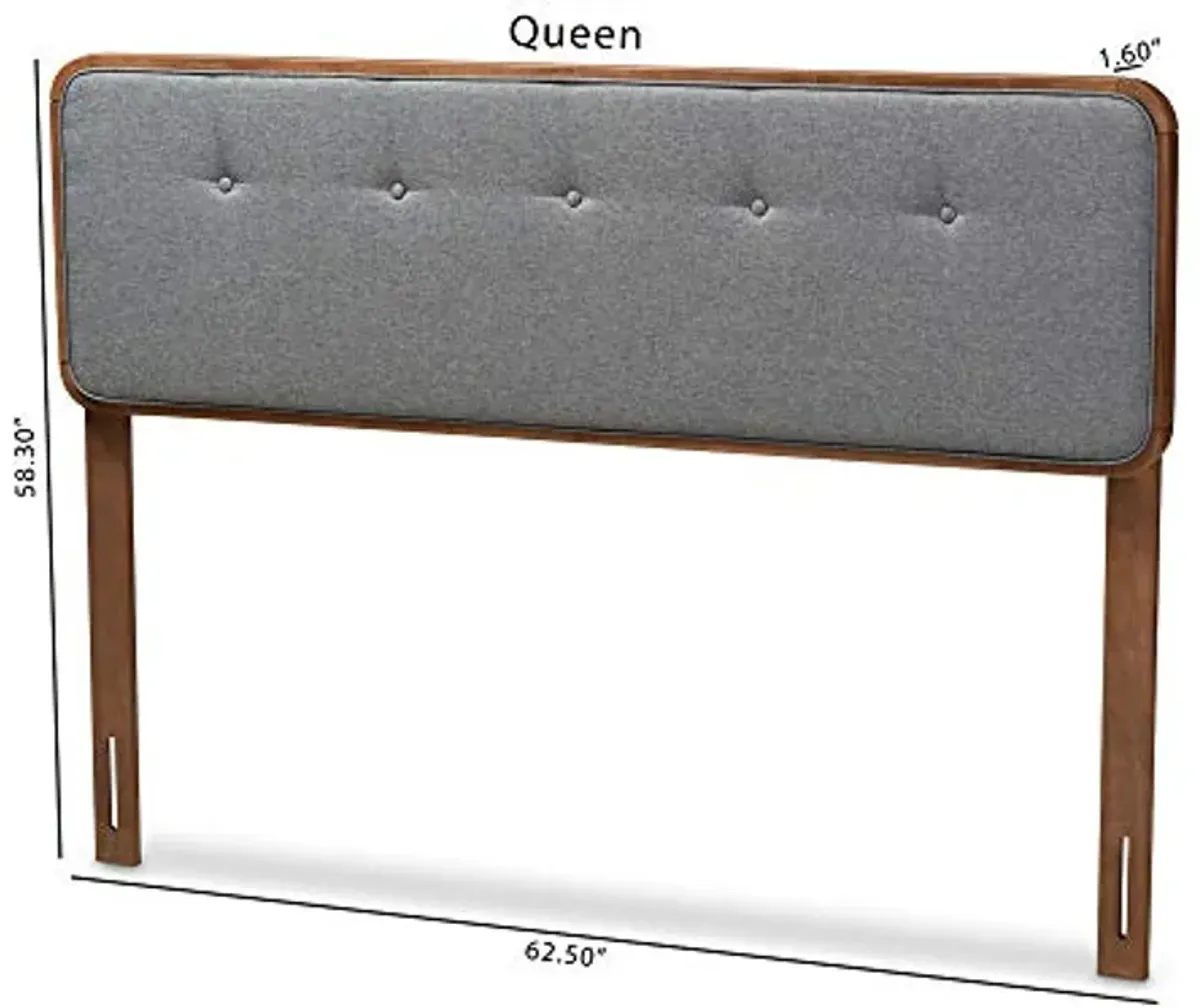 Baxton Studio Headboards, Queen, Dark Gray/Walnut