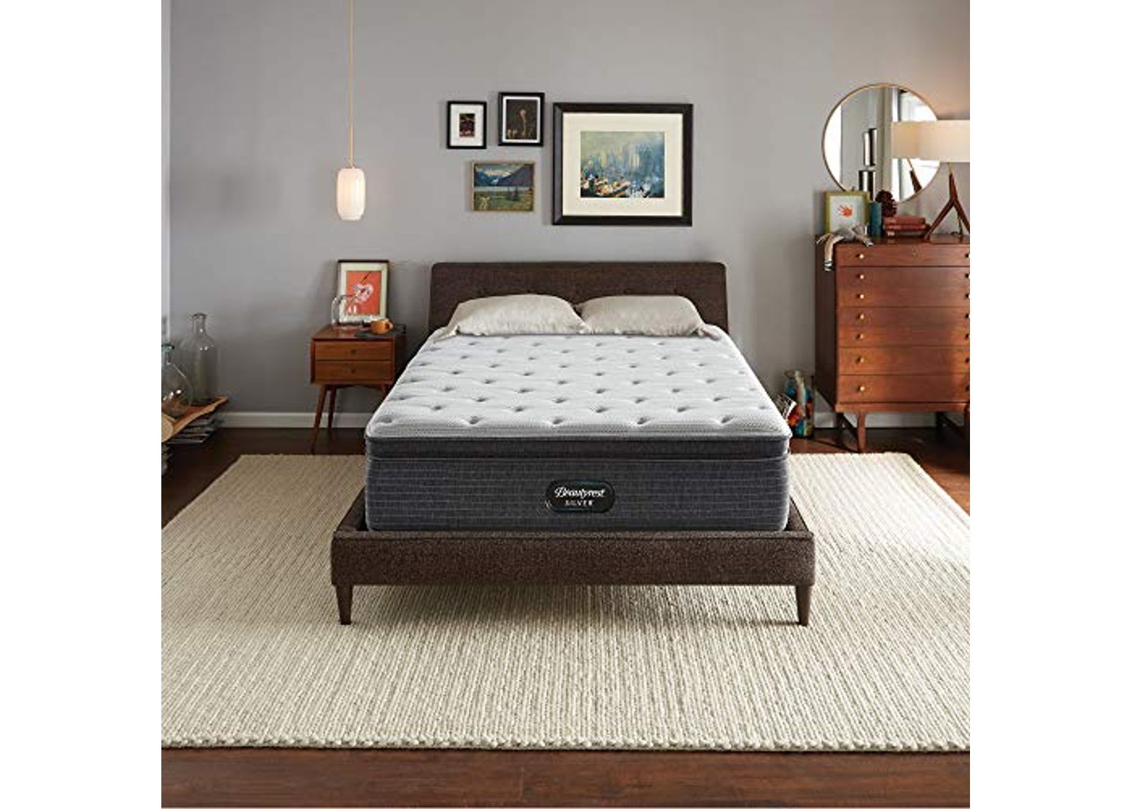 Beautyrest Silver BRS900 15 inch Medium Pillow Top Mattress, Twin XL, Mattress Only