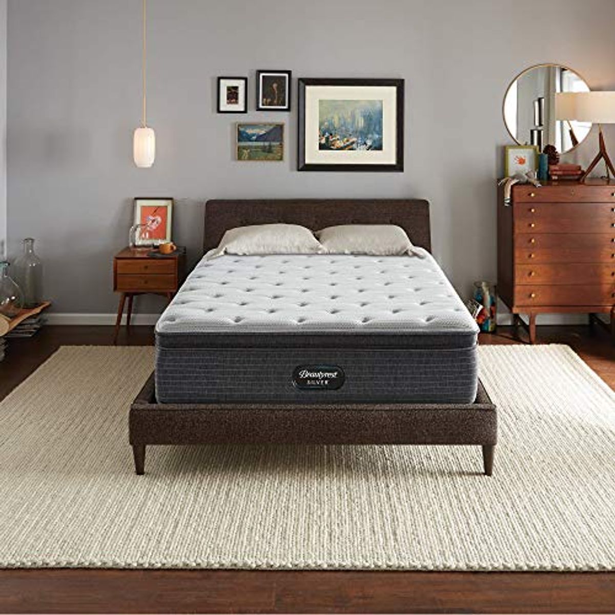 Beautyrest Silver BRS900 15 inch Medium Pillow Top Mattress, Twin XL, Mattress Only