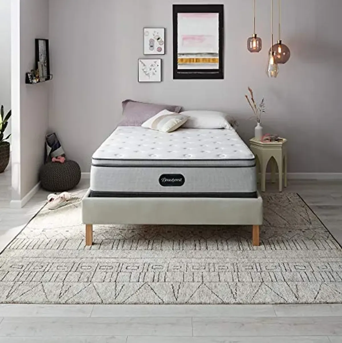 Beautyrest BR800 13 inch Plush Pillow Top Mattress, Queen, Mattress Only