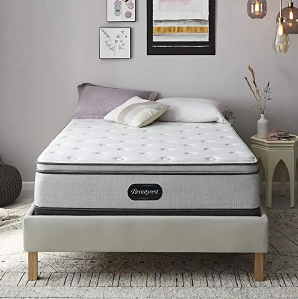 Beautyrest BR800 13 inch Plush Pillow Top Mattress, Queen, Mattress Only