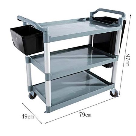 Move PP Service Trolley, Collecting A Dining Car, Catering Trolley With Universal Wheels For Kitchen, Hotels, Restaurants And Care Homes