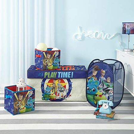 Idea Nuova Toy Story 4 Collapsible Children’s Toy Storage Trunk, Durable with Lid