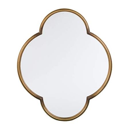 SEI Furniture Holly & Martin Willis Decorative Wall Mirror, Geometric Frame, Metallic Gold
