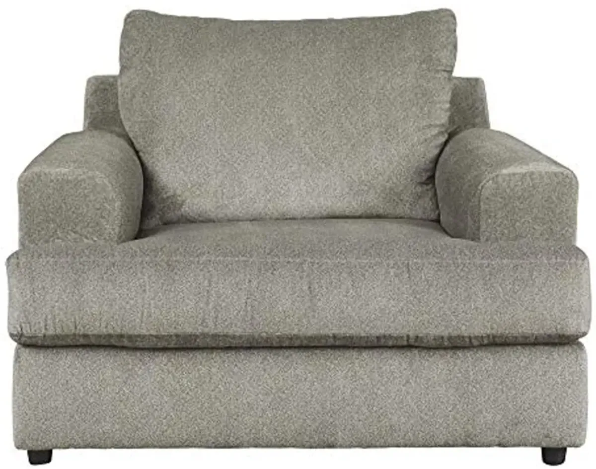 Signature Design by Ashley Soletren Contemporary Chenille Chair and a Half, Gray