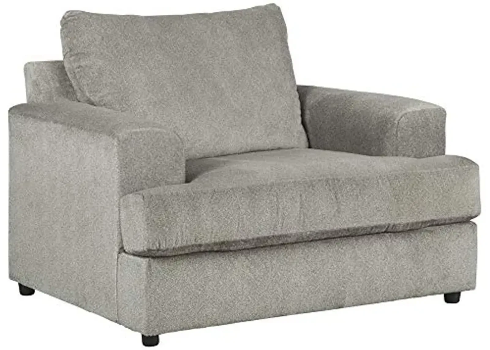 Signature Design by Ashley Soletren Contemporary Chenille Chair and a Half, Gray