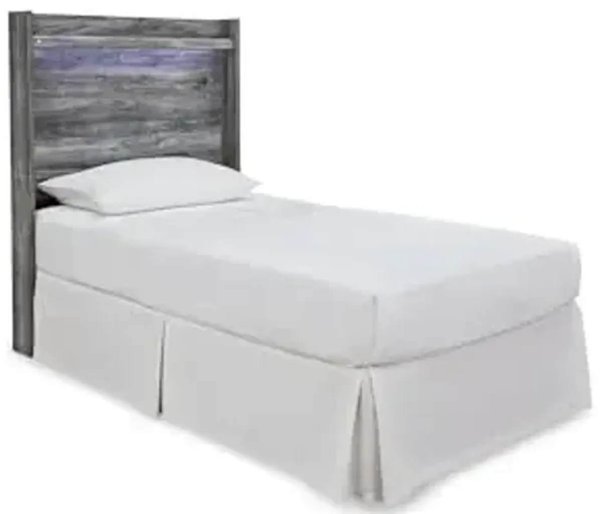 Signature Design By Ashley Baystorm Panel LED Lighted Headboard ONLY, Twin, Gray