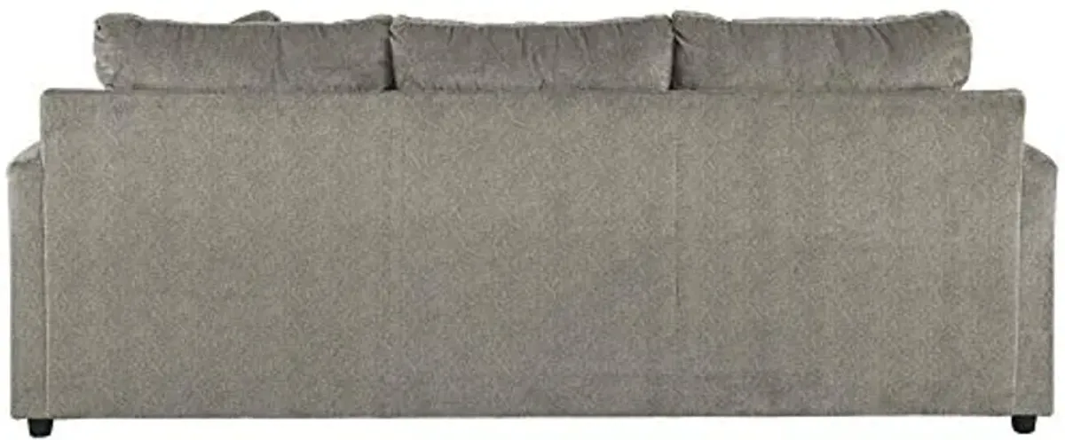 Signature Design by Ashley Soletren Contemporary Chenille Sofa with 4 Accent Pillows, Gray