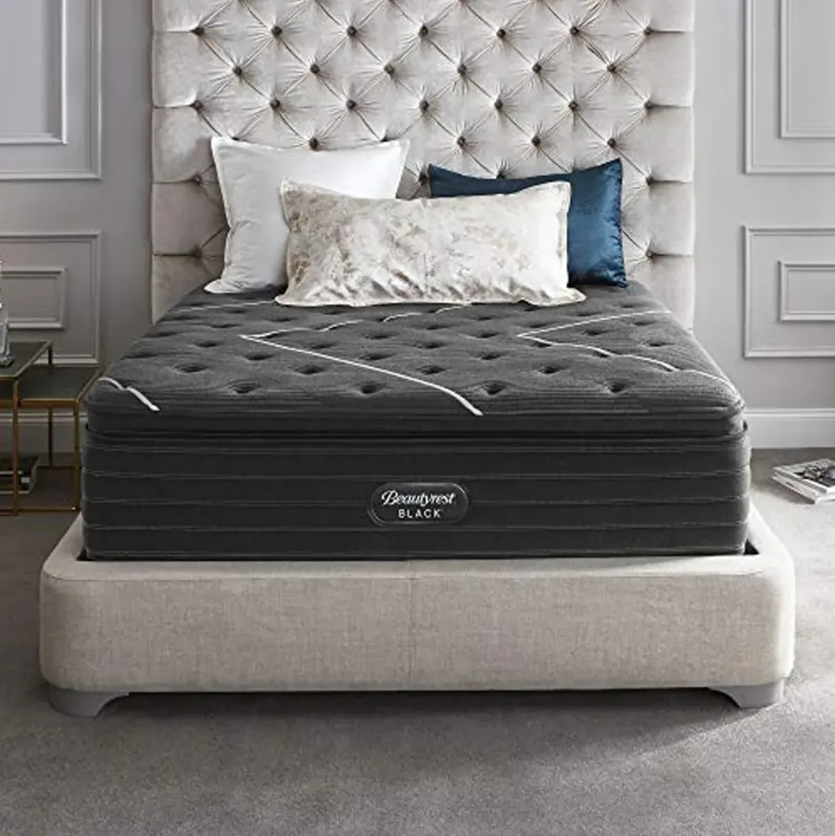 Beautyrest Black 18" K-Class Ultra Plush Pillow Top Mattress, Queen, White