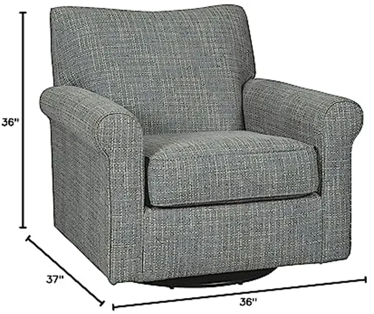 Signature Design by Ashley Renley 360-Degree Swivel Glider Nursery Accent Chair, Gray