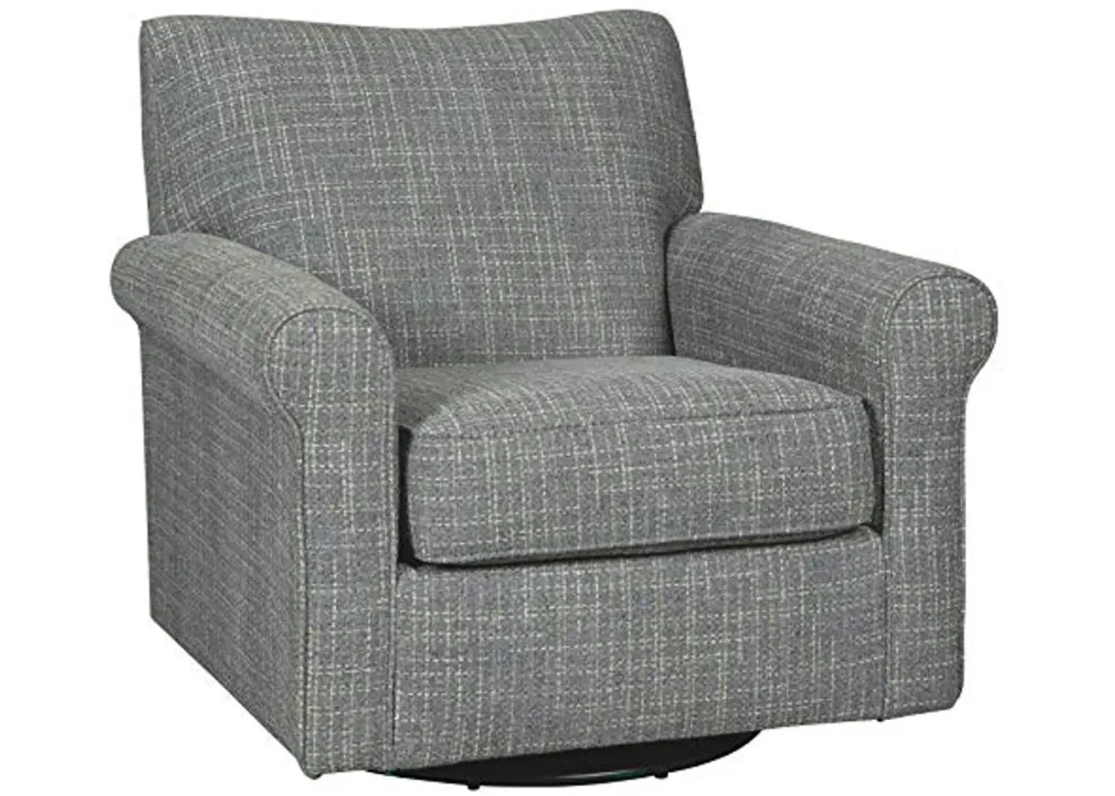 Signature Design by Ashley Renley 360-Degree Swivel Glider Nursery Accent Chair, Gray