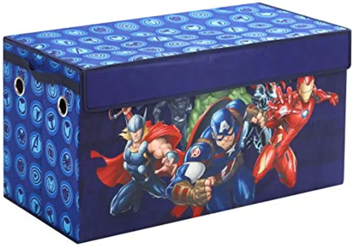 Idea Nuova Avengers Collapsible Children’s Toy Storage Trunk, Durable with Lid