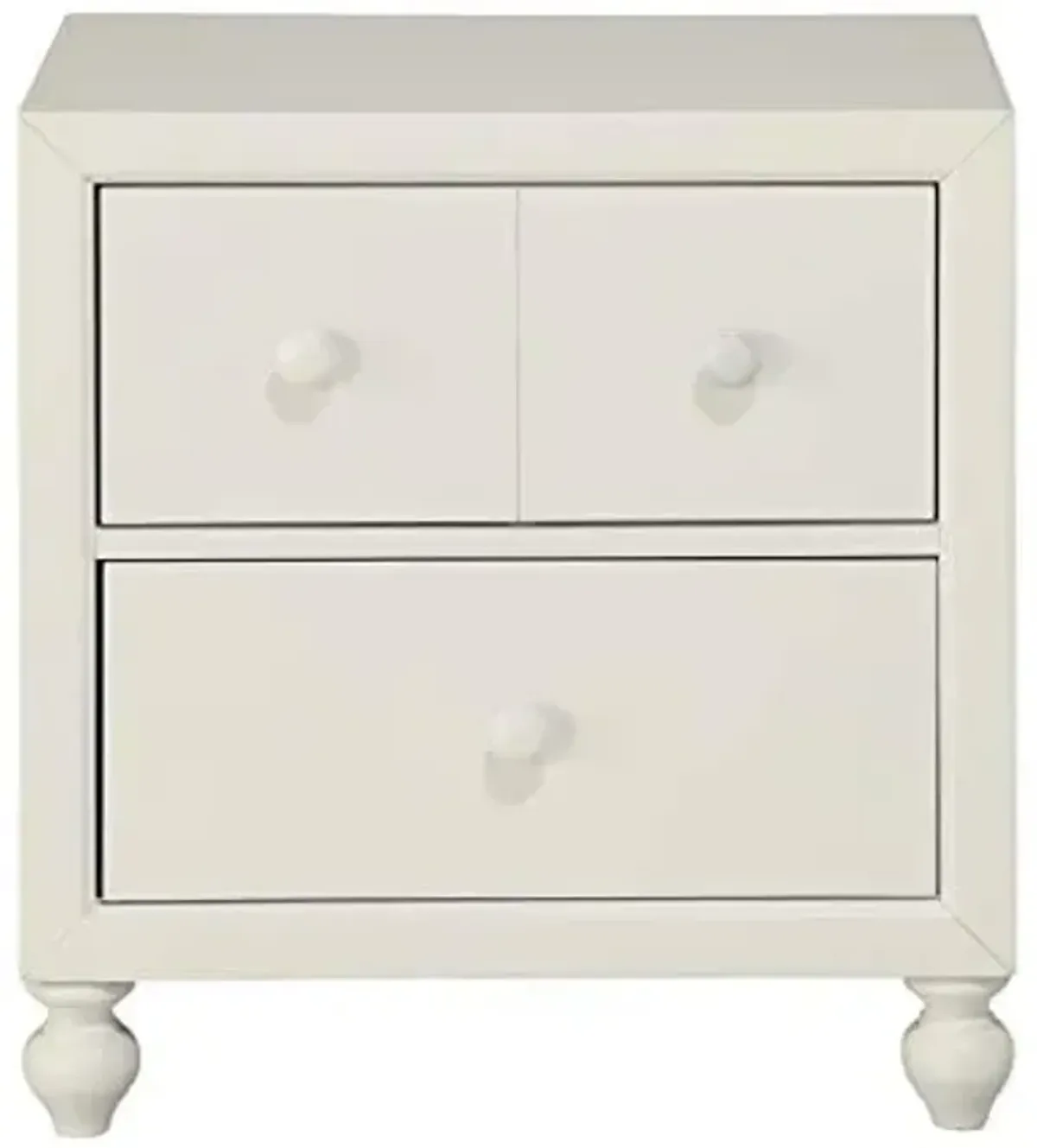 Homelegance 2-Drawer Nightstand, One-Size, White